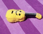 Smiley Face Ukulele Crochet Collectible