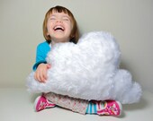 FLUFFY CLOUD PILLOW Cushion White Faux Fur - Lovely Soft and Fluffy - Baby Nursery Kids Bedroom Home Decoration