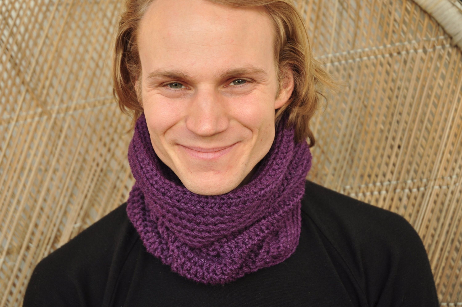 Classic San Francisco Purple Neckwarmer, seamless, made in San Francisco by Birgit with love ,  unisex adults and children, too