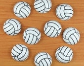 Wholesale Lot 10pcs Resin Volleyball Sport Flatback Flat Back Scrapbooking Hair Bows Center Frame Card Making Crafts DIY