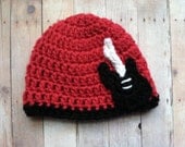 Baby Crochet Guitar Rock Star Newborn Hat Beanie