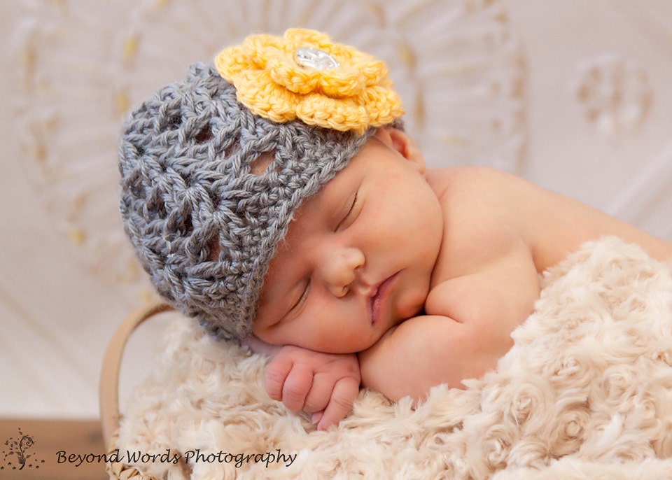 Cute Flower Baby Girl Crochet Hat