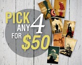 Promotion- Pick any 4 posters from my shop