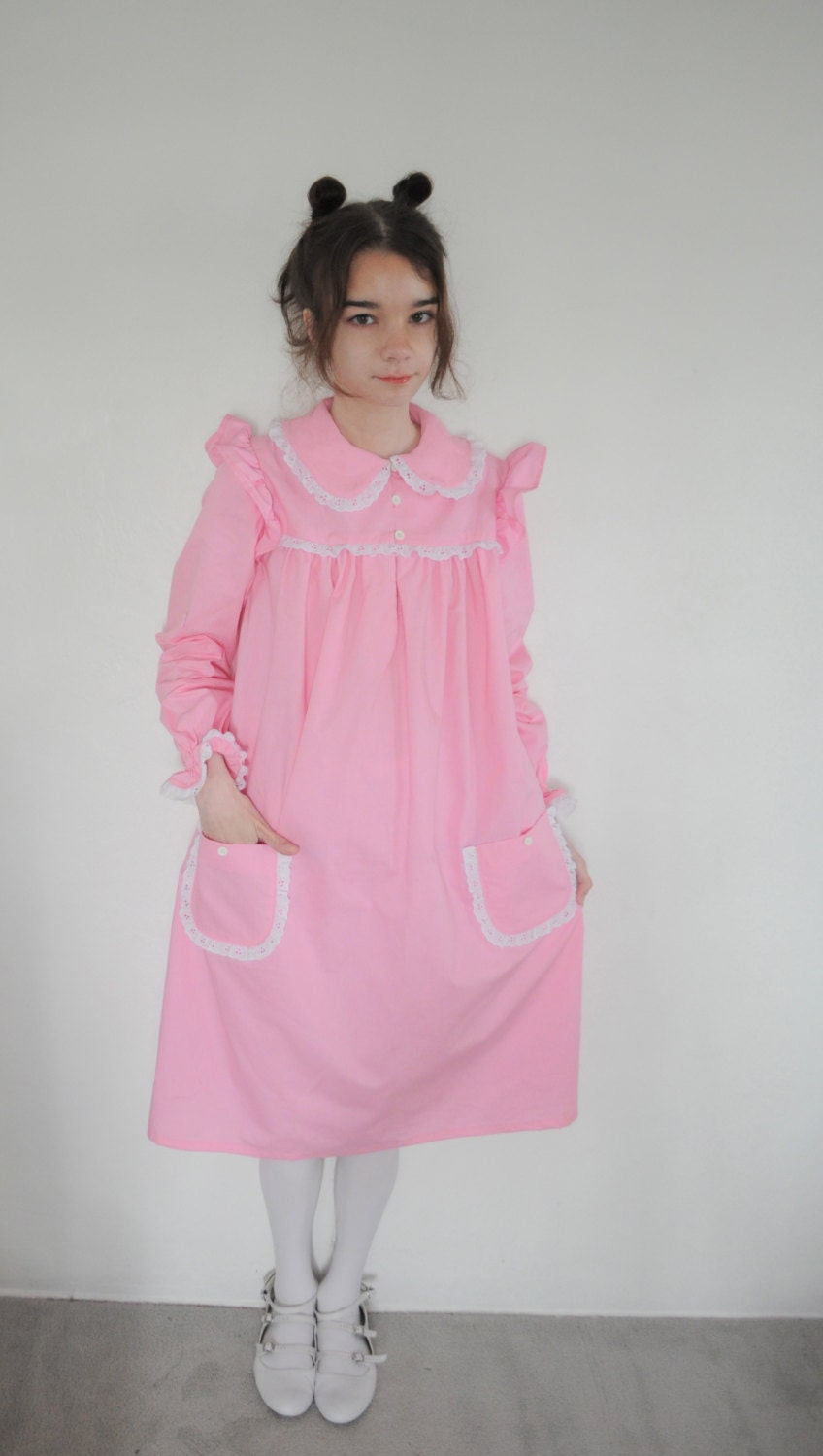 MADE TO ORDER Handmade 100% Organic Cotton Lolita Peter Pan Collar Babydoll Dress - "The Daffidoll" - Customize Your Style