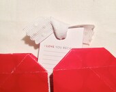 Subtle Heart Origami Valentine