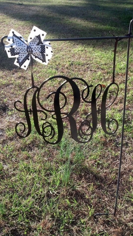 3 Letter Monogram yard sign
