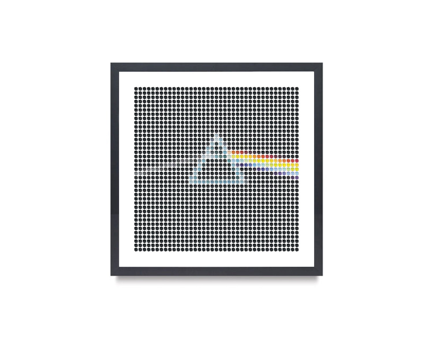 Pink Floyd Album Cover Inspired Pixel Poster Print 13"x13"