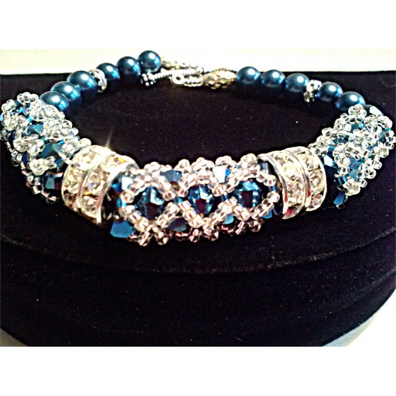 Sapphire Blue AB Crystal Bracelet