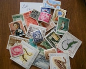 25 Assorted Colorful Canceled Stamps - non USA - 70's and earlier - Lot 112 - DJGStuff