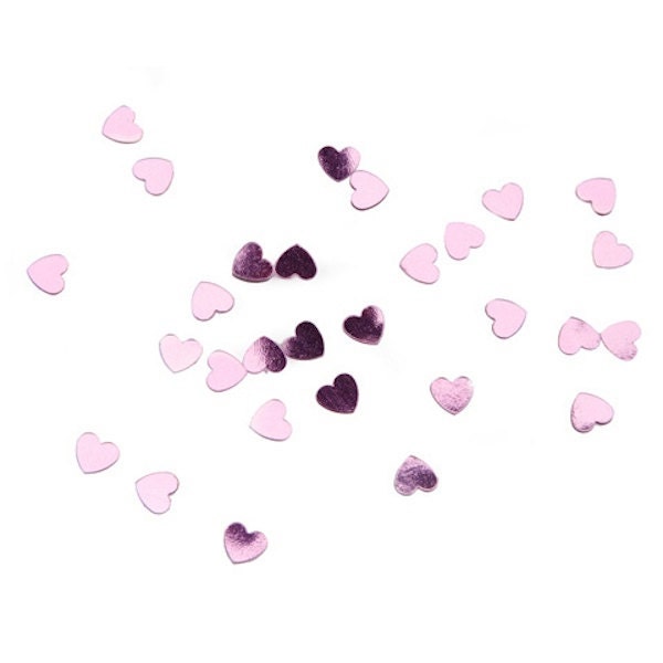 Metallic PINK Heart Confetti - 6MM in Size - Approx. 14 grams - Craft Party Supplies Il_170x135
