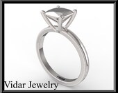 Silver Engagmenet Ring,Engagement Ring,Princess Cut engagement Ring,Solitaire,Unique,925 sterling silver,Custom,Jewelry,Ring.