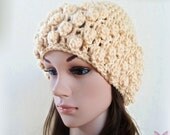 Glamoré beanie hat - BEIGE - womens teen girls Winter accessories