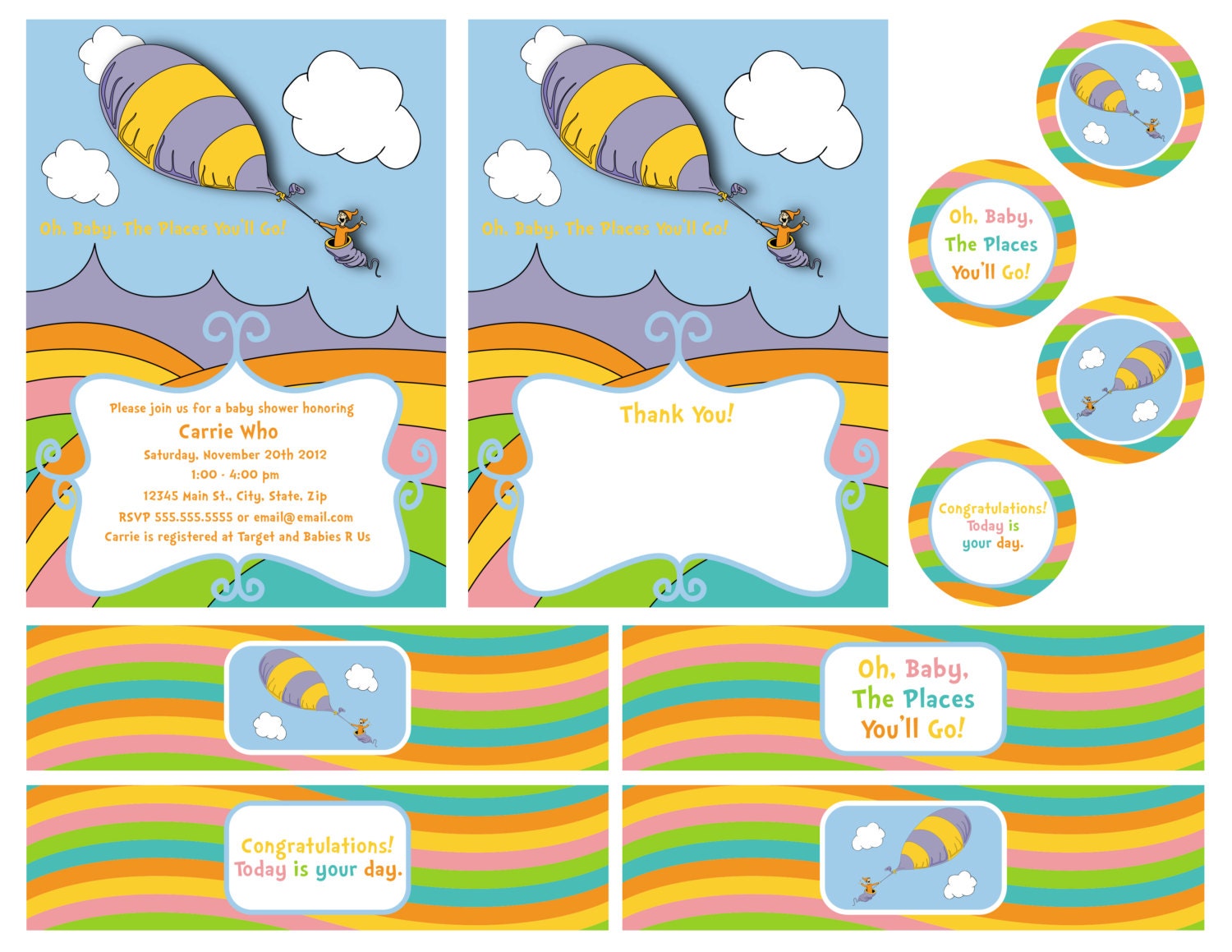 The Places You'll Go Party Pack - DIY - Printable Il_170x135