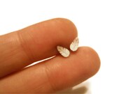 Feather Earrings - Tiny Small Feather Studs - Tribal