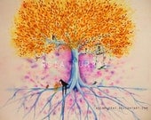 Water Color Tree Print