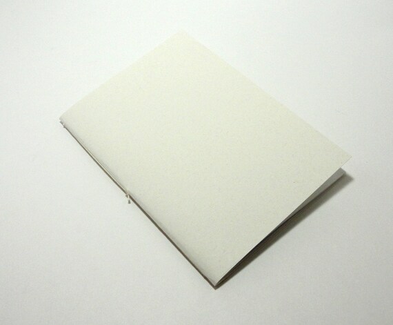 Recycled 5 x 7 Blank Notebook Journal Sewn Spine - White Il_570xn