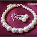 Bridal Pearl Bracelet and Earrings Set for Bride or Bridesmaids - Bridal Bracelet Set in White or Ivory Pearls - Wedding Jewelry