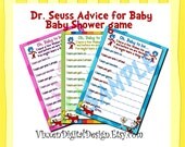 DR. SEUSS Baby Advice Baby Shower Game The Cat in the hat other party supplies avaliable