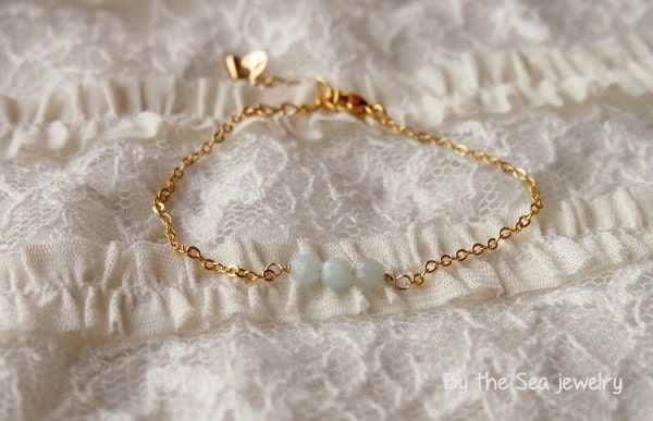 Tiny amazonite Bracelet - Best friends Jewelry - Simple everyday bracelet