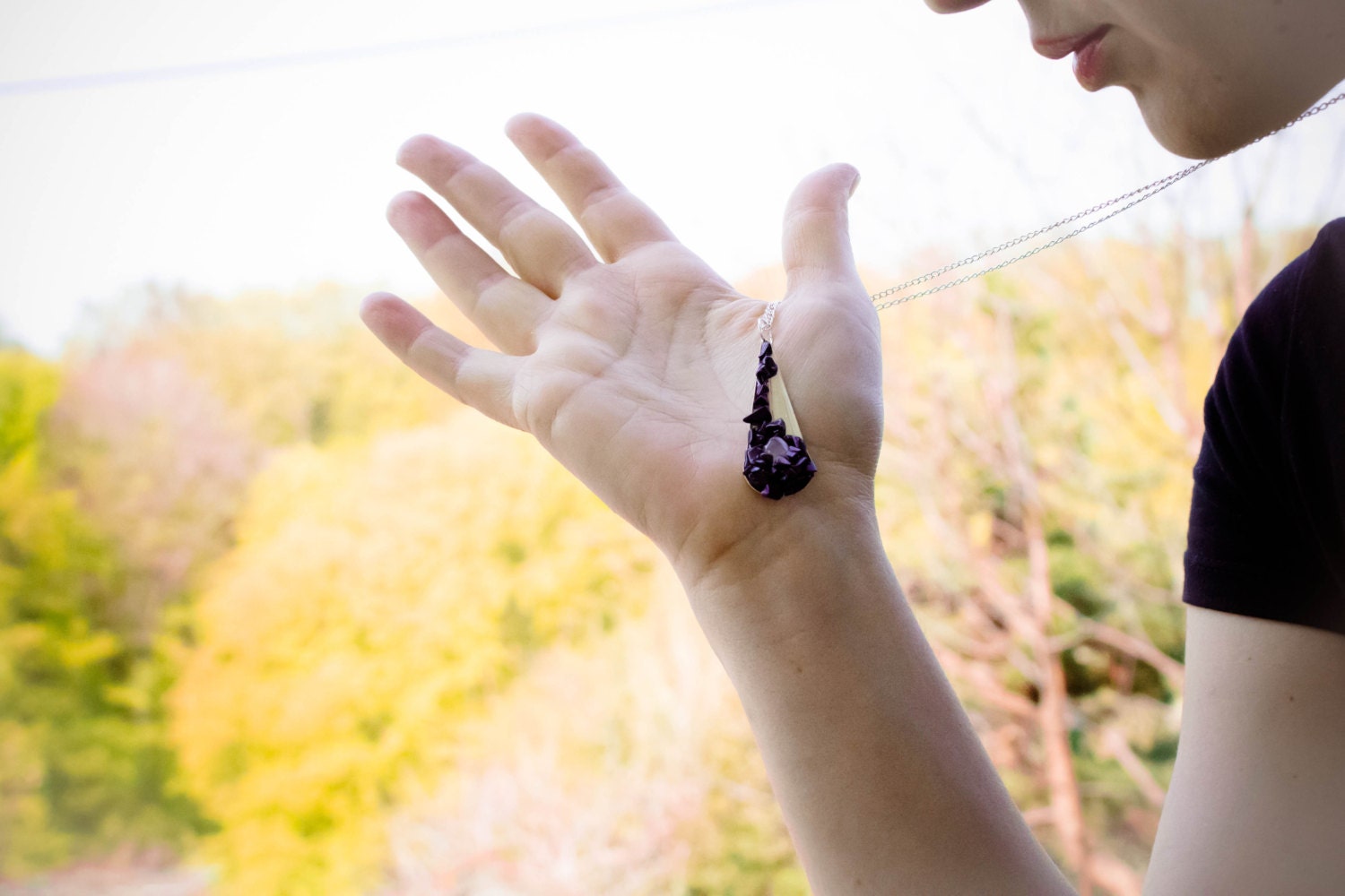 Galaxy Necklace - Blue Sunstone and Rose Quartz Necklace