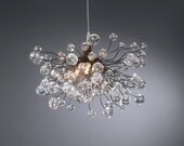 Lighting hanging chandeliers clear bubbles