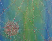 Original Abstract Acrylic Painting 10"x22" -Web 1