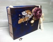 Country Western Cowboys and Angels Coptic Bound Wedding Guest Book OR Photo Booth Album with handcrafted pen.