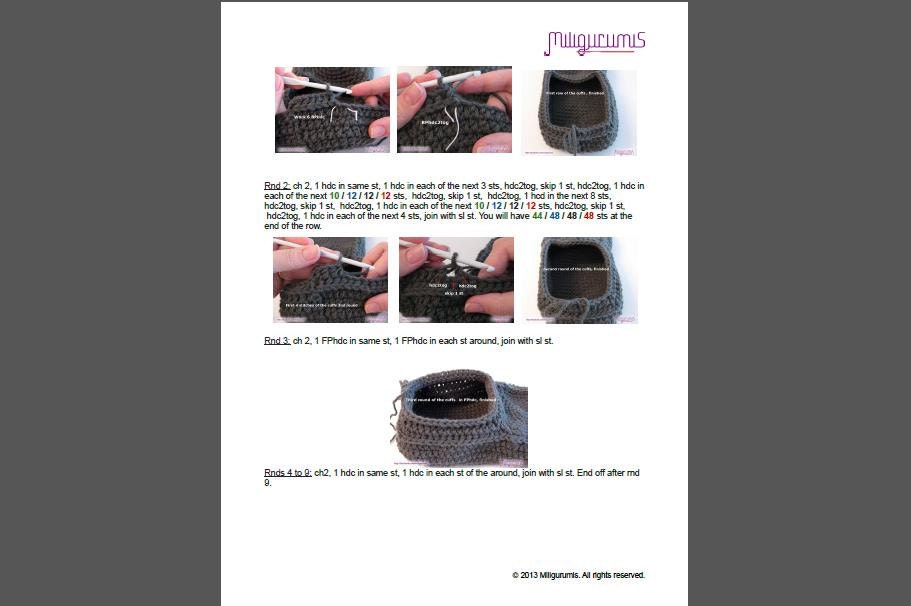 PATTERN for Tiger 1 Tank  - Panzer Crocheted Slippers