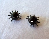 Cute Black Spider Charm - Handcrafted Polymer Clay Jewelry - Charm for Charm Bracelets, Earrings, Cell Phone Charm