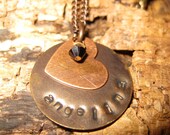 Personalized Necklace, Name Necklace, Custom Necklace, Letter Necklace, Simple Necklace, Pendant Necklace, Hand Stamped Necklace