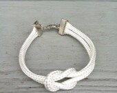 Nautical White Rope Knot Bracelet