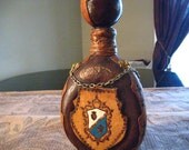 vintage leather decanter fathers day mad men epsteam treasury item