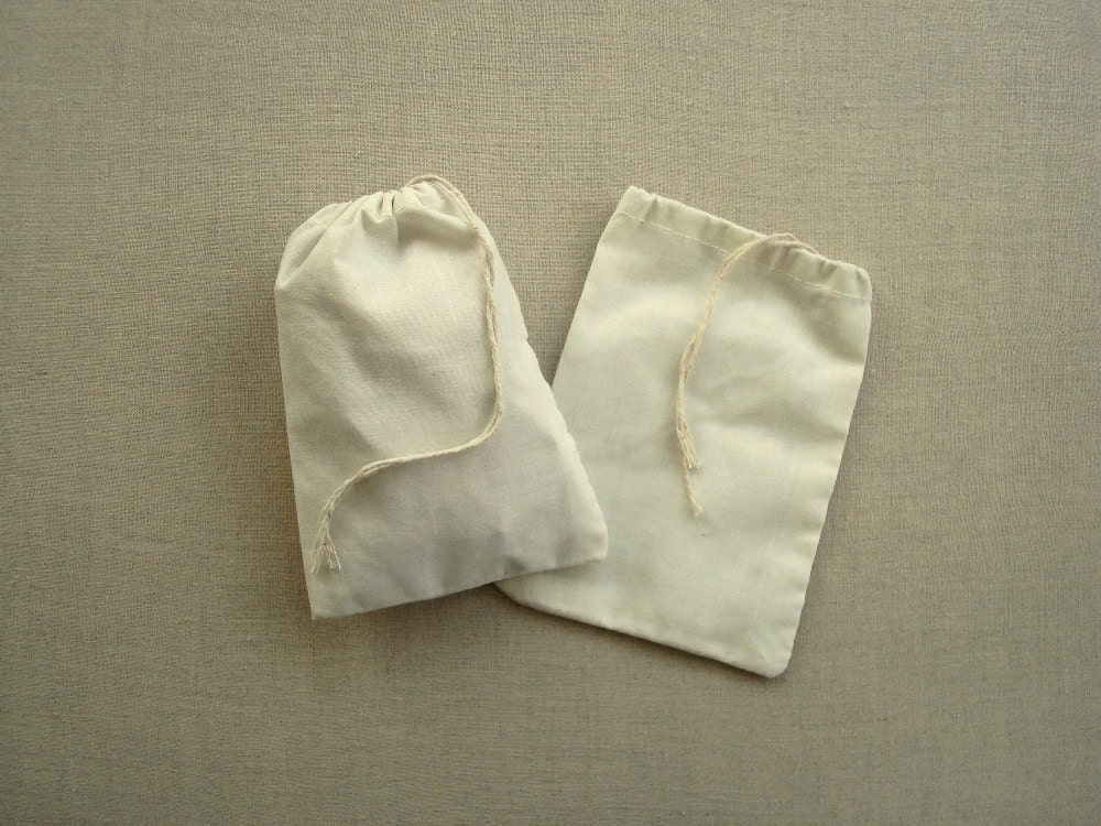 5 x 7 qty. 10 Best Cotton Muslin bags, plain