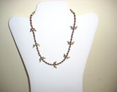 Angel Wings Wood Beaded Necklace
