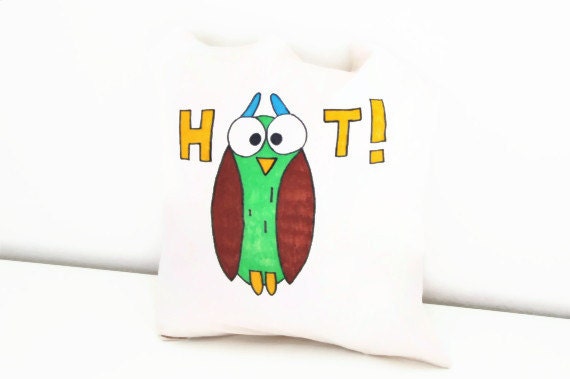Harold the Owl Tote Bag - Natural Cotton Shopper Handbag -  Multicoloured Owl - Cute, Fun & Unique - Under 20 pounds
