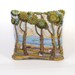 OOAK Crochet freeform ART pillowcase The Mediterranean landscape 2