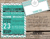 Printable Couple's Shower Invitations - Bridal Shower Invitations - Country Chic Bridal Shower Invitations - Baby Shower Invitations