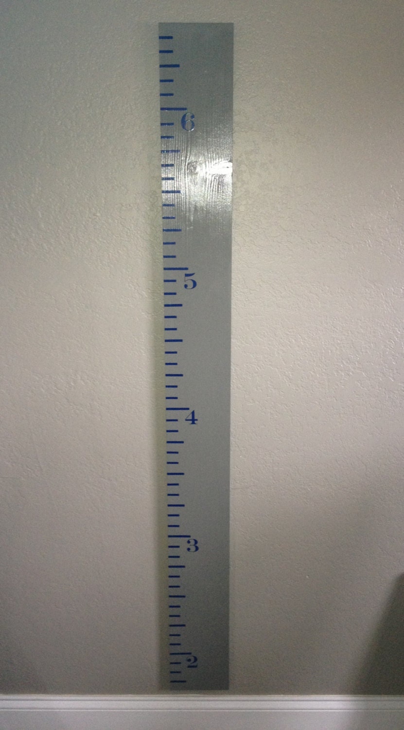 Painted Wooden Growth Chart Ruler