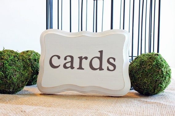 Buy gift card program - Medium Shabby Chic Wood Sign for Wedding and Event Gifts, Cards and Programs