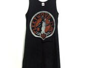 Fleetwood Mac, women dress , black tank , mini dress, spandex ,clothing, dress, screenprint  vest, rock tunic, Free size