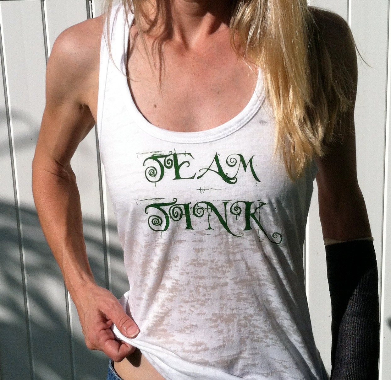 TEAM TINK Burnout Tank Top