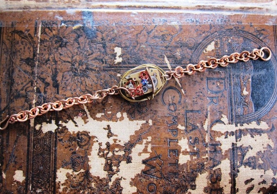 Handmade Chainmaille SteamPunk Watch part Bracelete