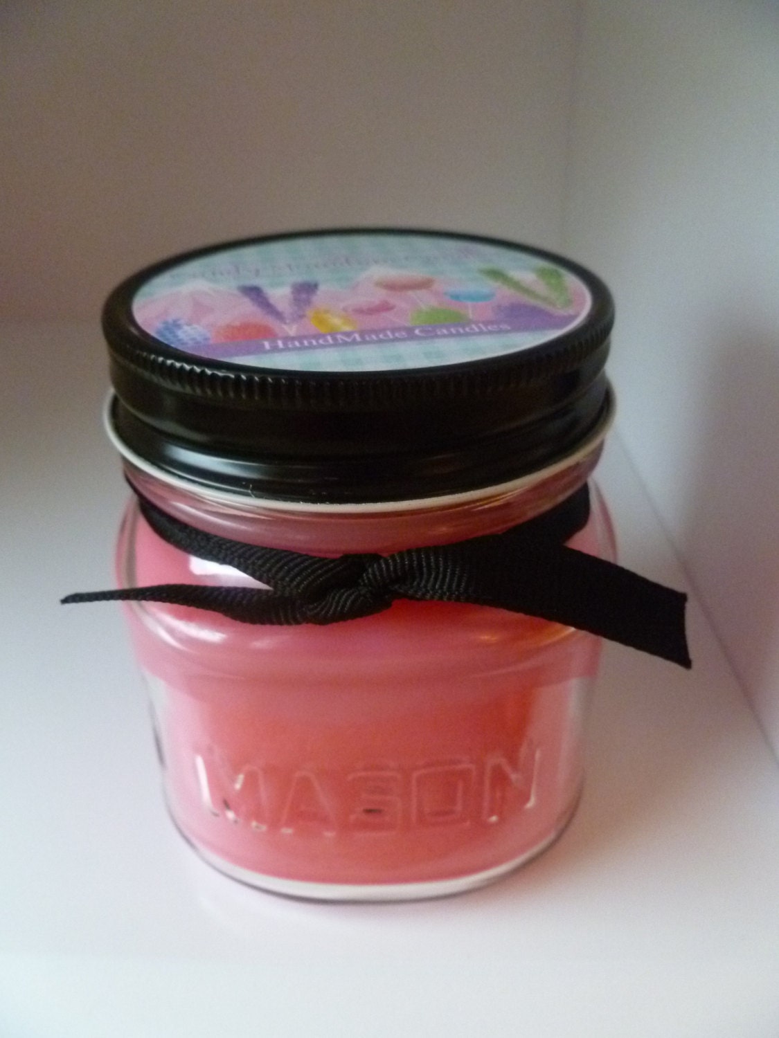 Chocolate Covered Strawberries Soy Blend 8 oz. Mason Jar Soy Blend Candle