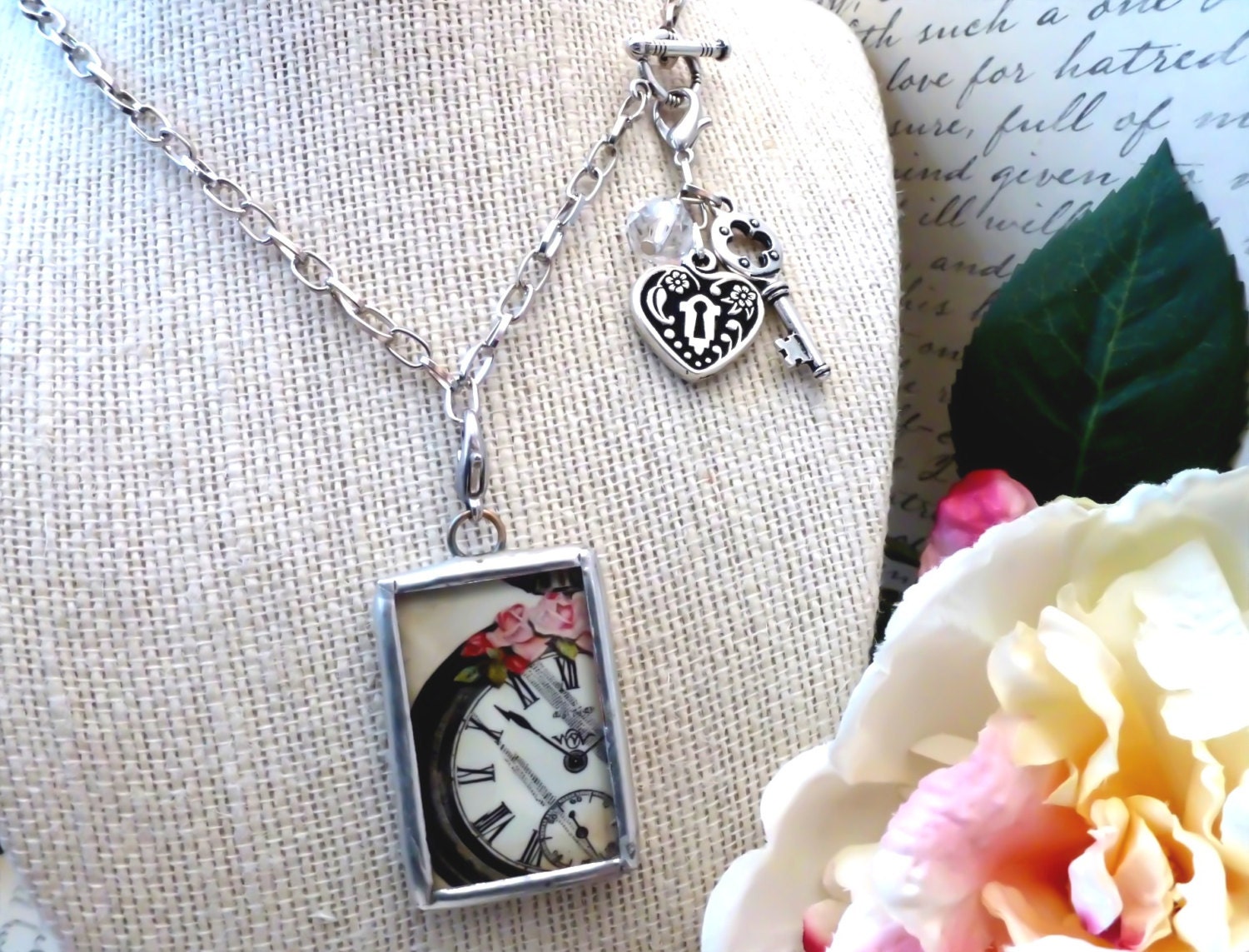 GRANDCHILDREN ROCK, SILVER, Up to 30" (you choose) Necklace, Soldered Pendant, Charm, & Necklace, Double Sided Both Shown, Key Lock