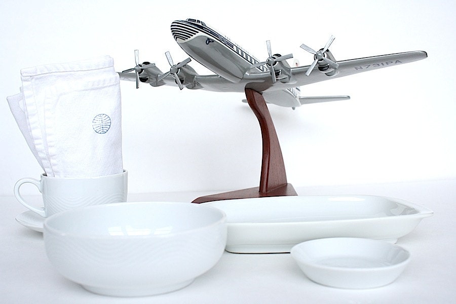 Pan Am, First Class Wave China, 1st Class White Wave Plates, White Plates, Pan American, Bauscher Weiden Bavarian China