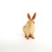 RESERVED for Andrea Tiny Brown Rabbit Miniature Bunny March Hare Vintage Ceramic Porcelain Figurine Statue Totem Easter Spring