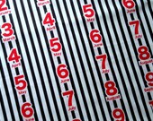 Kumiko Fujita Calendar Numbers Black and Red Fat Quarter