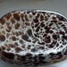 Huge Art Glass Animal Print Heart Vase Waste Basket