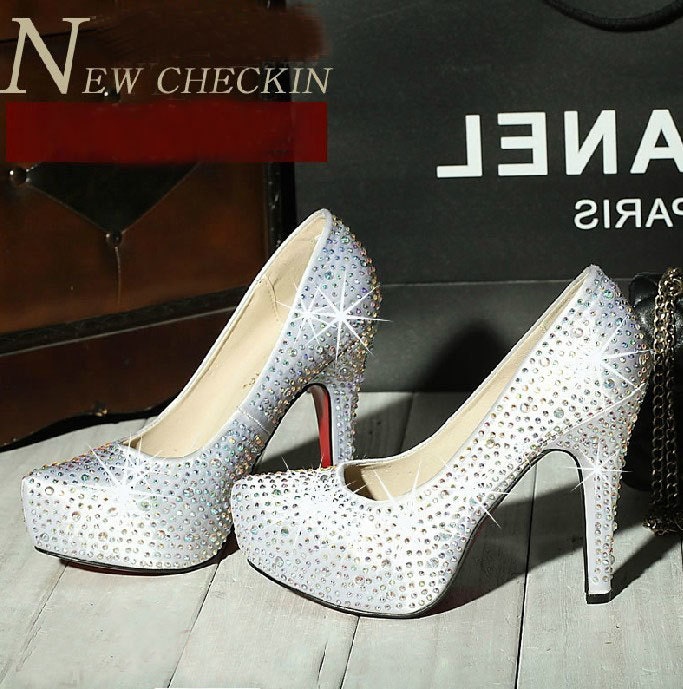 Sparkly Bridal Shoes Bling ivory Pearl Mix Swarovski Crystal Wedding Shoes,party shoes,Bridal Shoes, high-heeled shoes diamond shoes