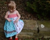 GIRLS 6 thru 9/10  The Little Red Harlowe Halter dress